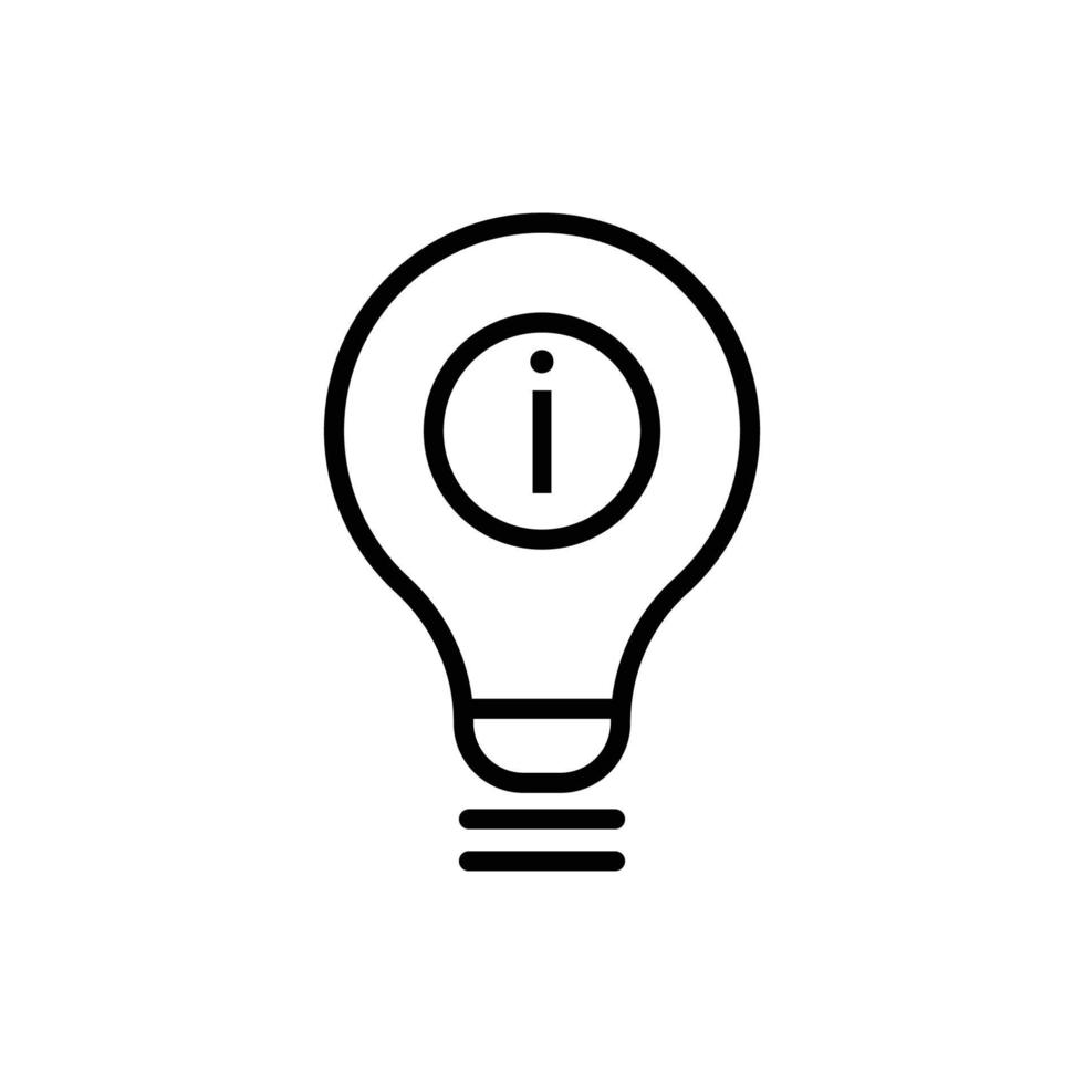 Idea information line icon. Design template vector