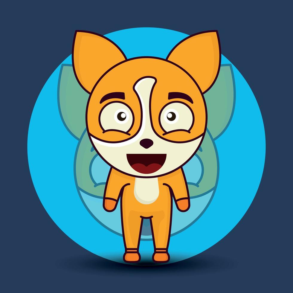 Cat created in the style of cartoon character. suitable for  prints design, children book, children t shirt etc. design vector illustration