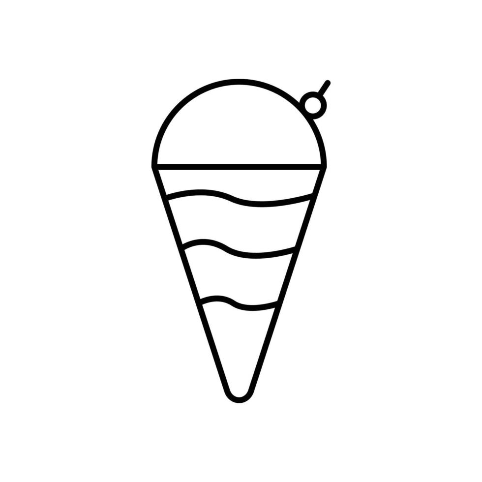 Ice cream line icon. Design template vector