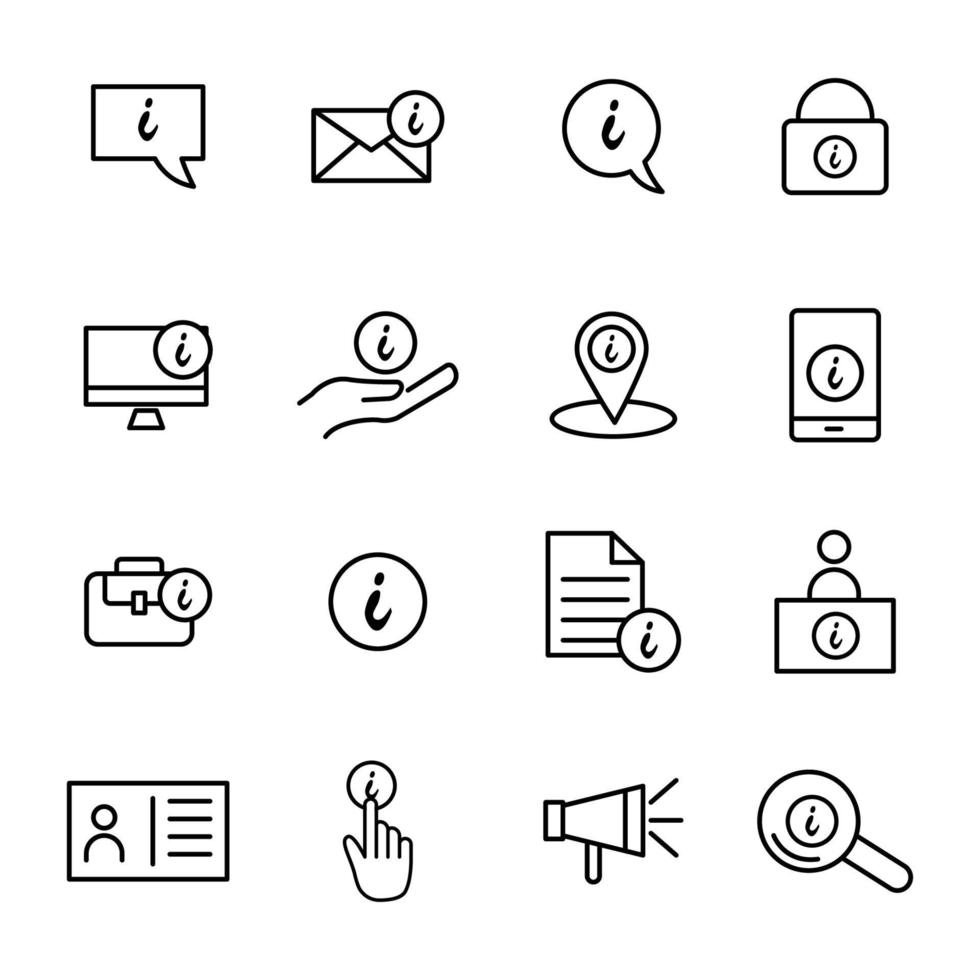 Information set line icon. Design template vector