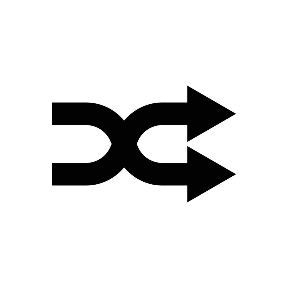 Double arrow icon. Design template vector