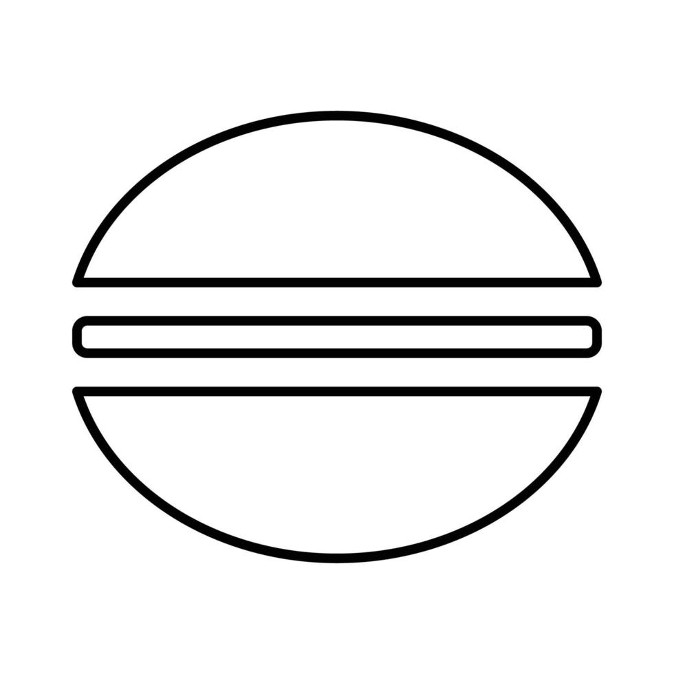 Burger line icon. Design template vector