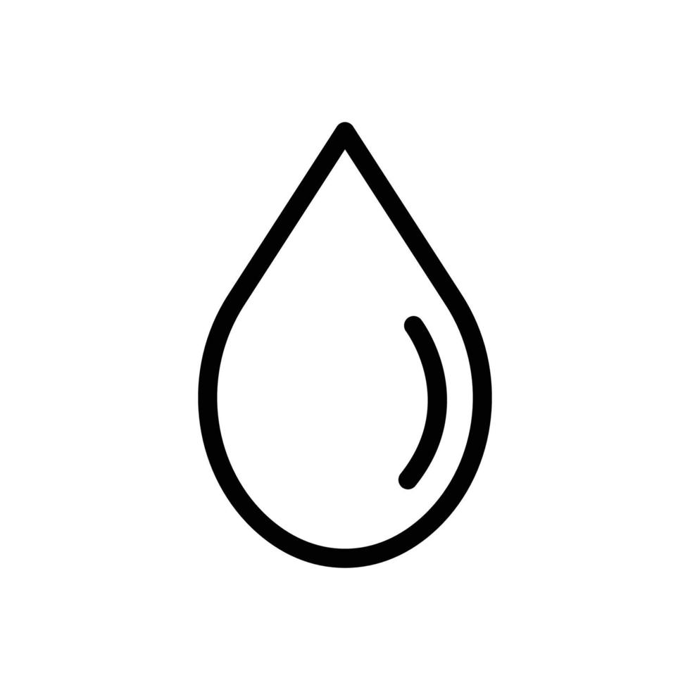 Water drop line icon. Design template vector