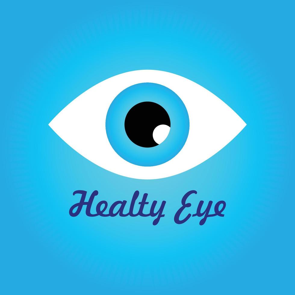 Healthy eyes flat icon. Design template vector