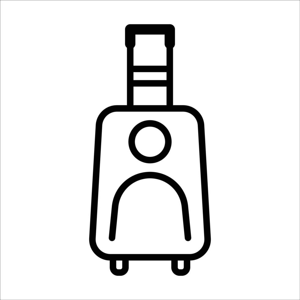 icono de línea de bolsa de viaje. vector de plantilla de diseño