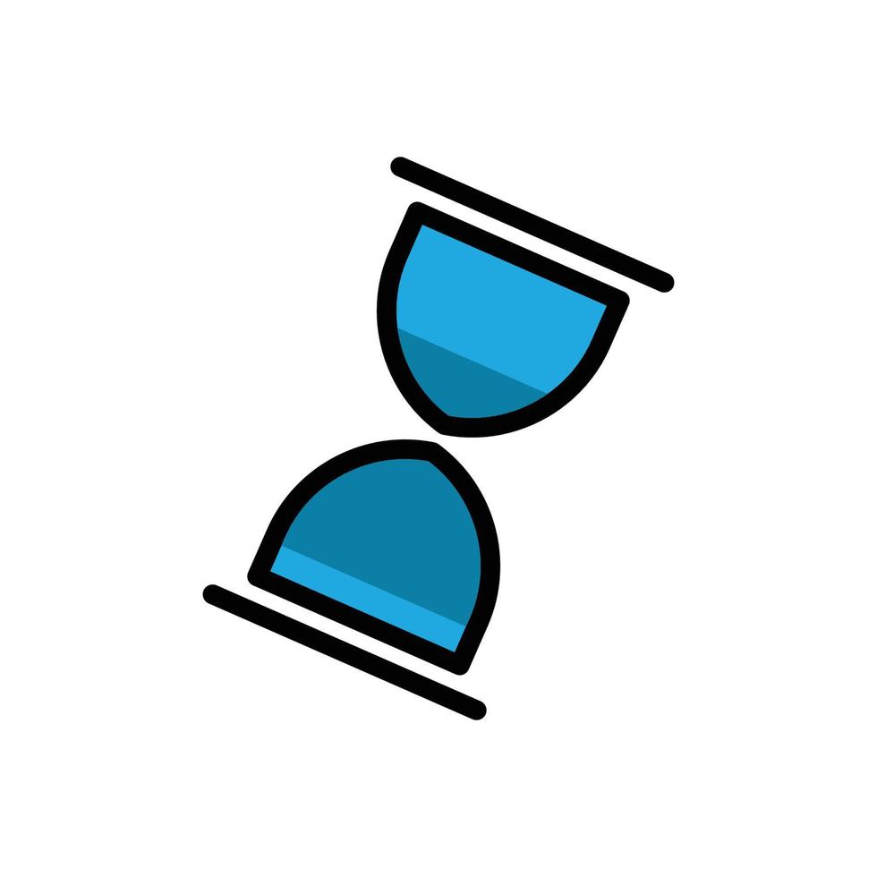 Time flat icon, hourglass. Design template vector