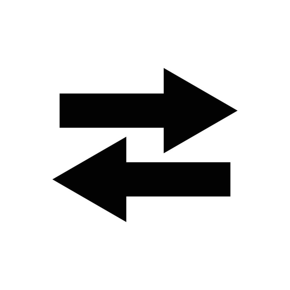 Two-way arrows icon. Design template vector