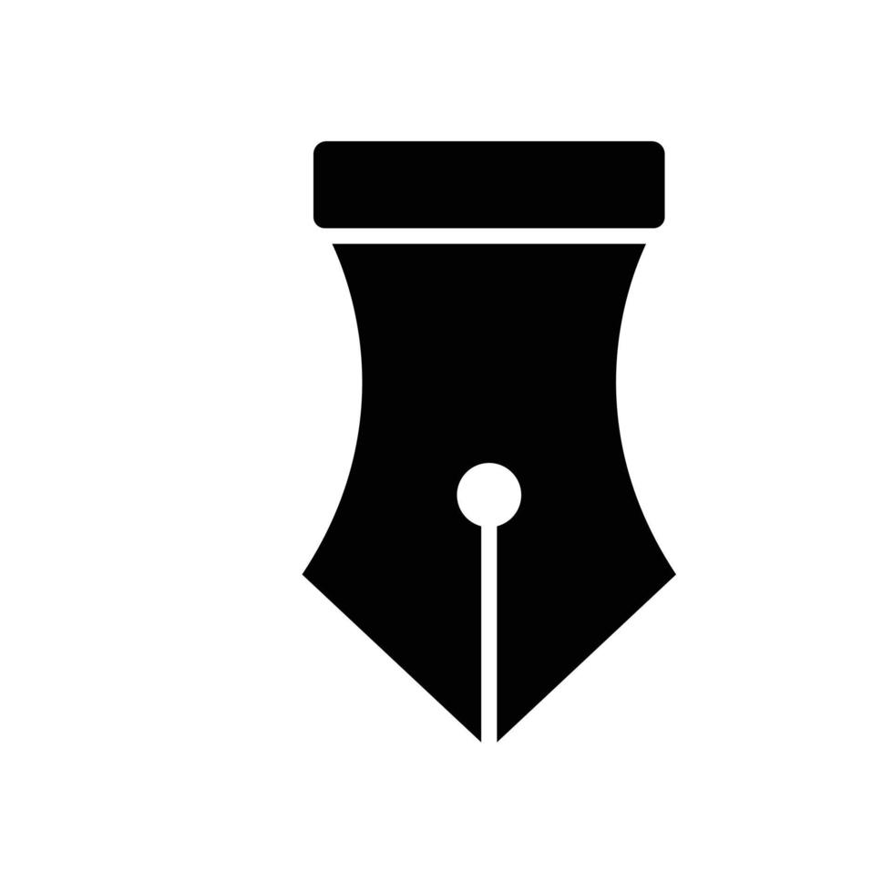 icono de pluma estilográfica. símbolo de la educación. vector de plantilla de diseño