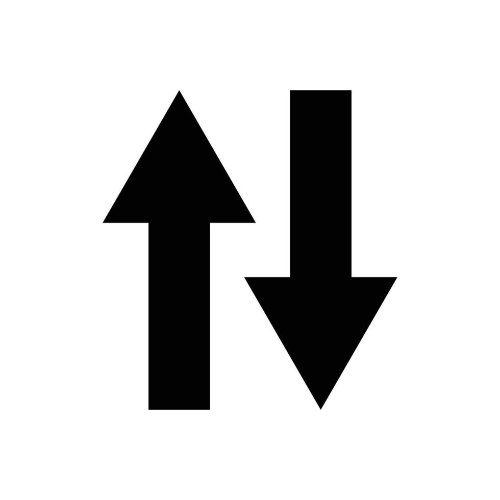 Two-way, arrow, go, up, down icon. Design template vector