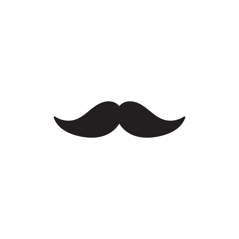 icono de bigote con estilo de doodle dibujado a mano vector