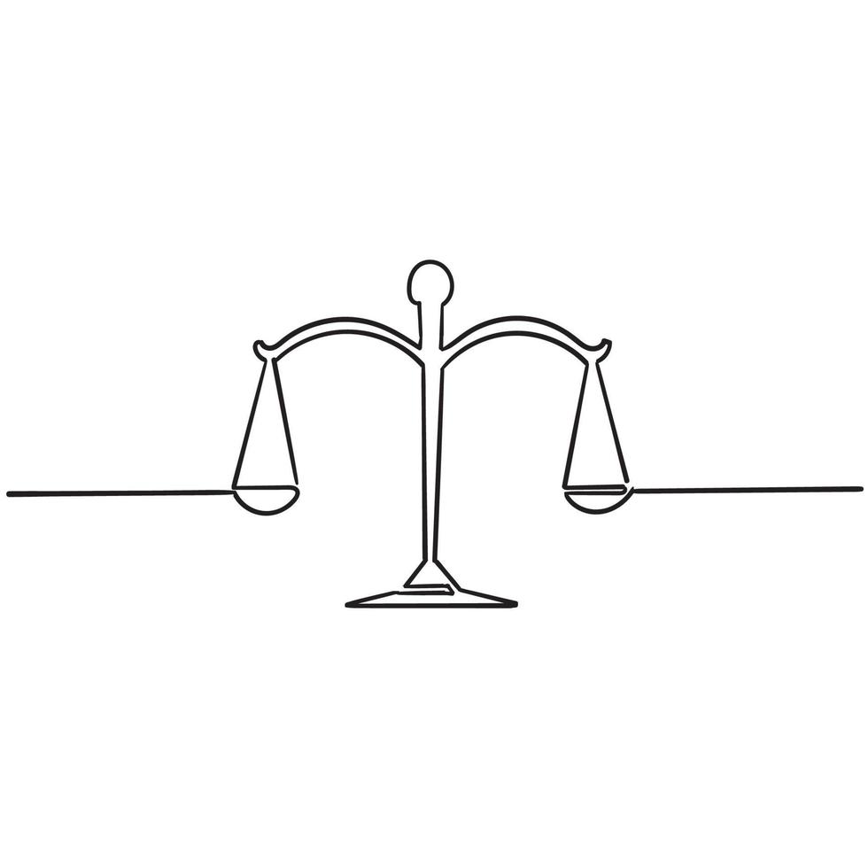 justice icon balance illustration with handdrawn doodle style vector