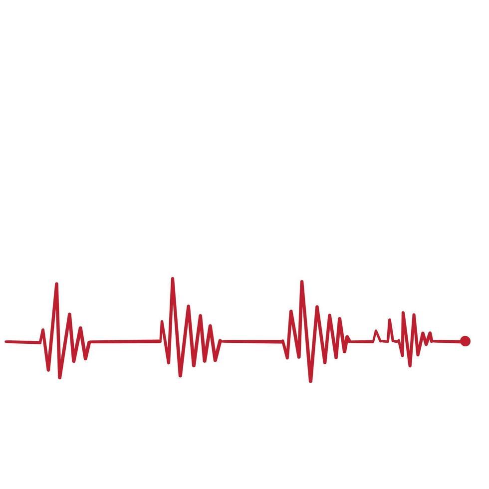 health medical heartbeat pulse illustration with handdrawn doodle vector