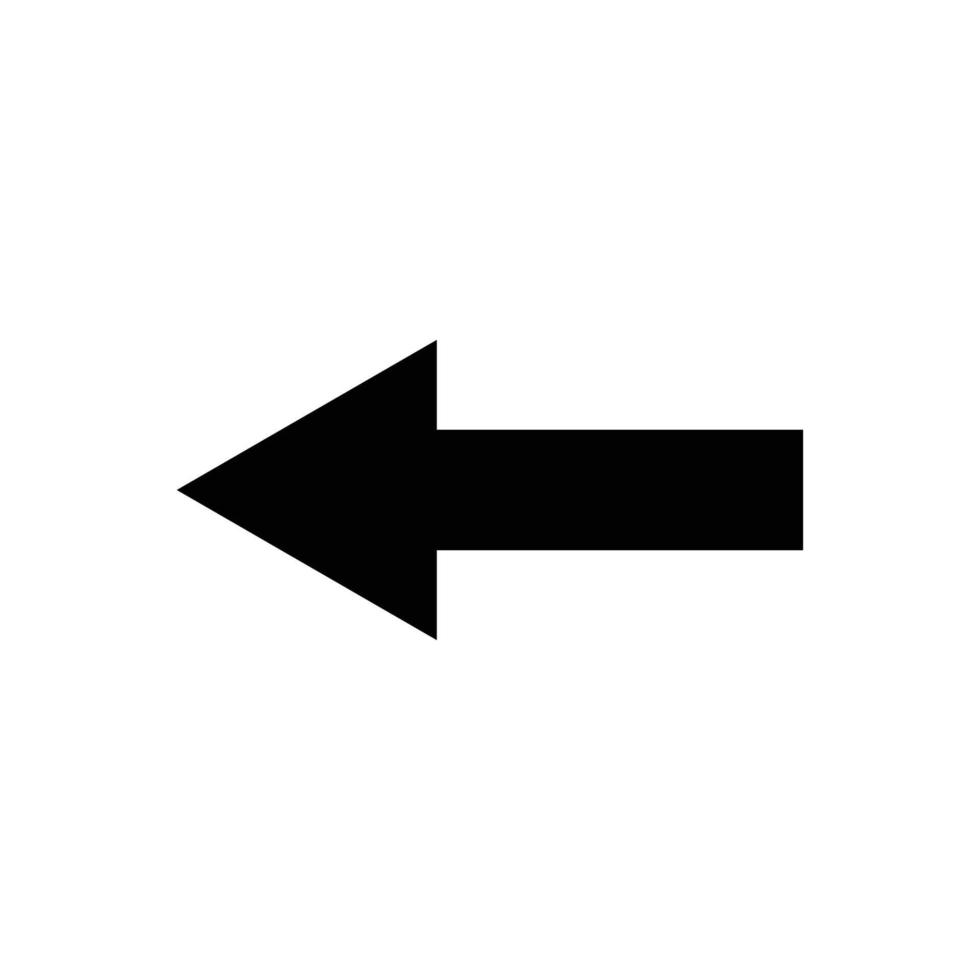 Left arrow  icon. Design template vector