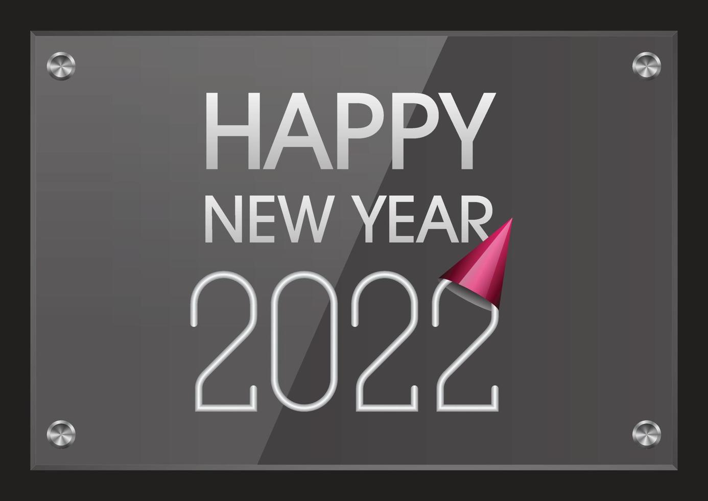 Happy New year 2022, Design text for graduation, congratulation event, t-shirt, party, high school or college graduate. Vector isolated on white background.