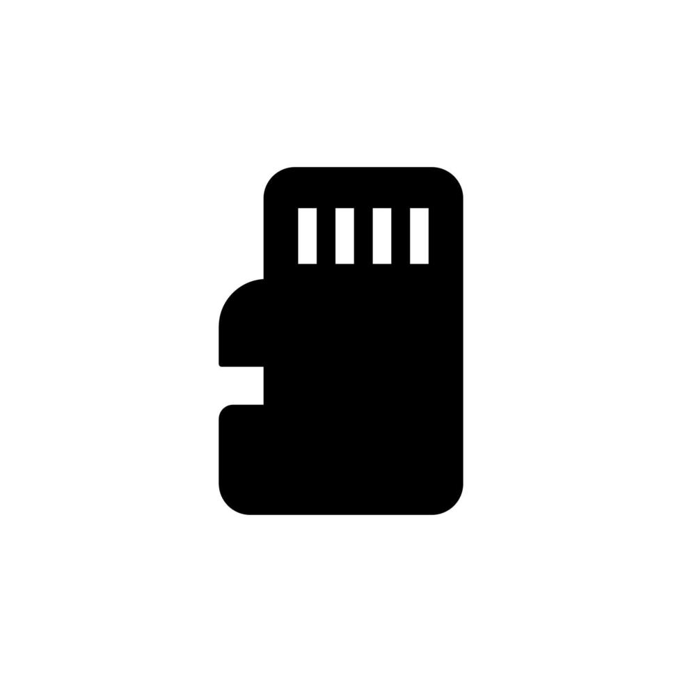 memory card silhouette vector