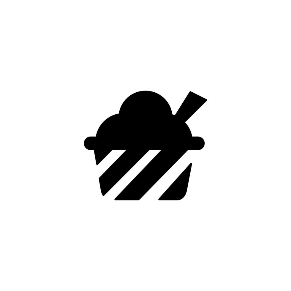 Ice cream silhouette vector