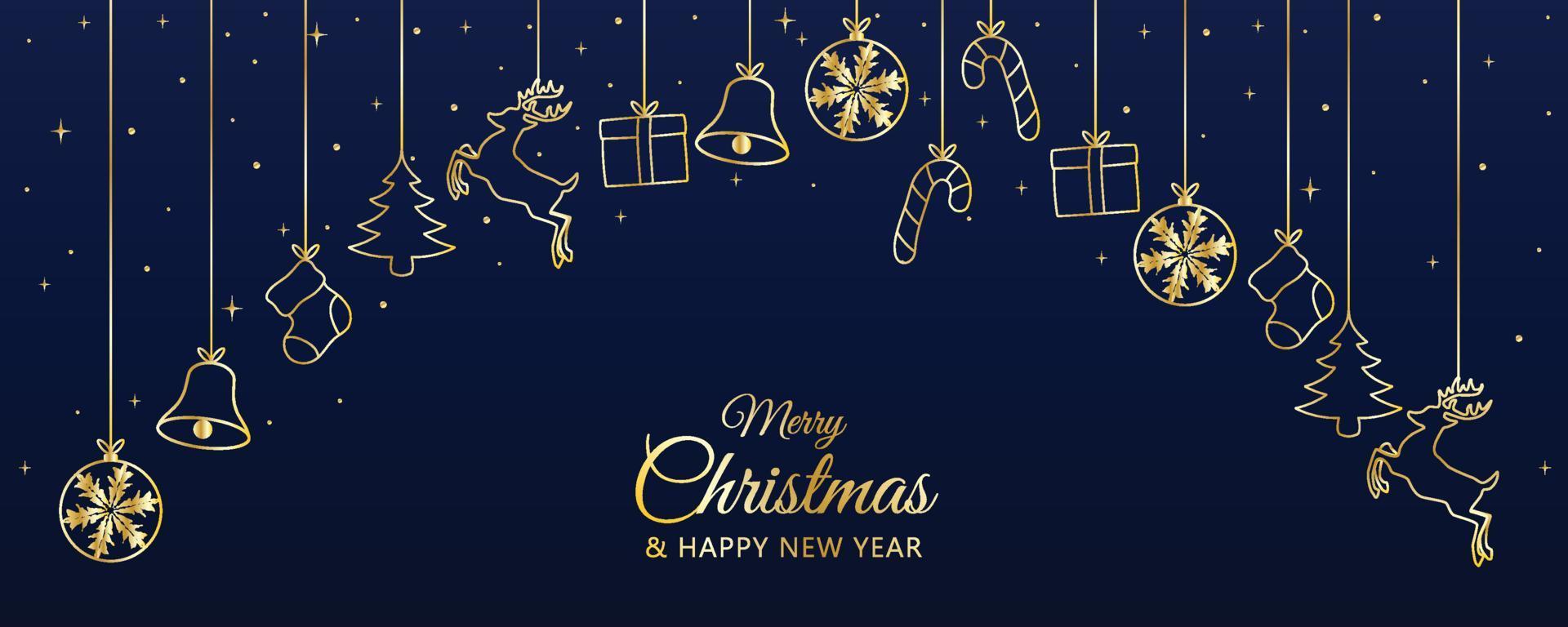 Hand drawn christmas background vector