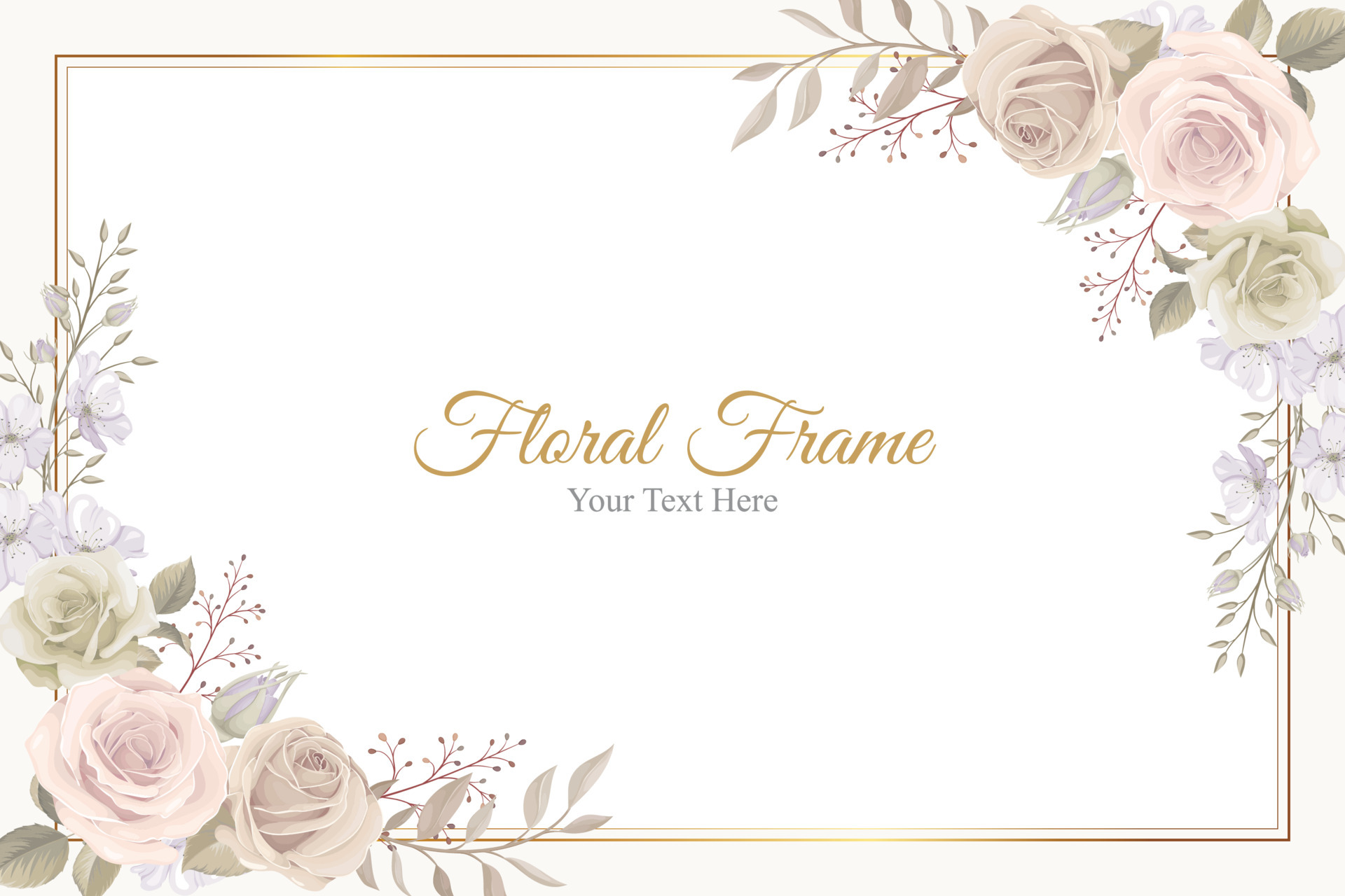 Beautiful floral frame background design 4856436 Vector Art at Vecteezy