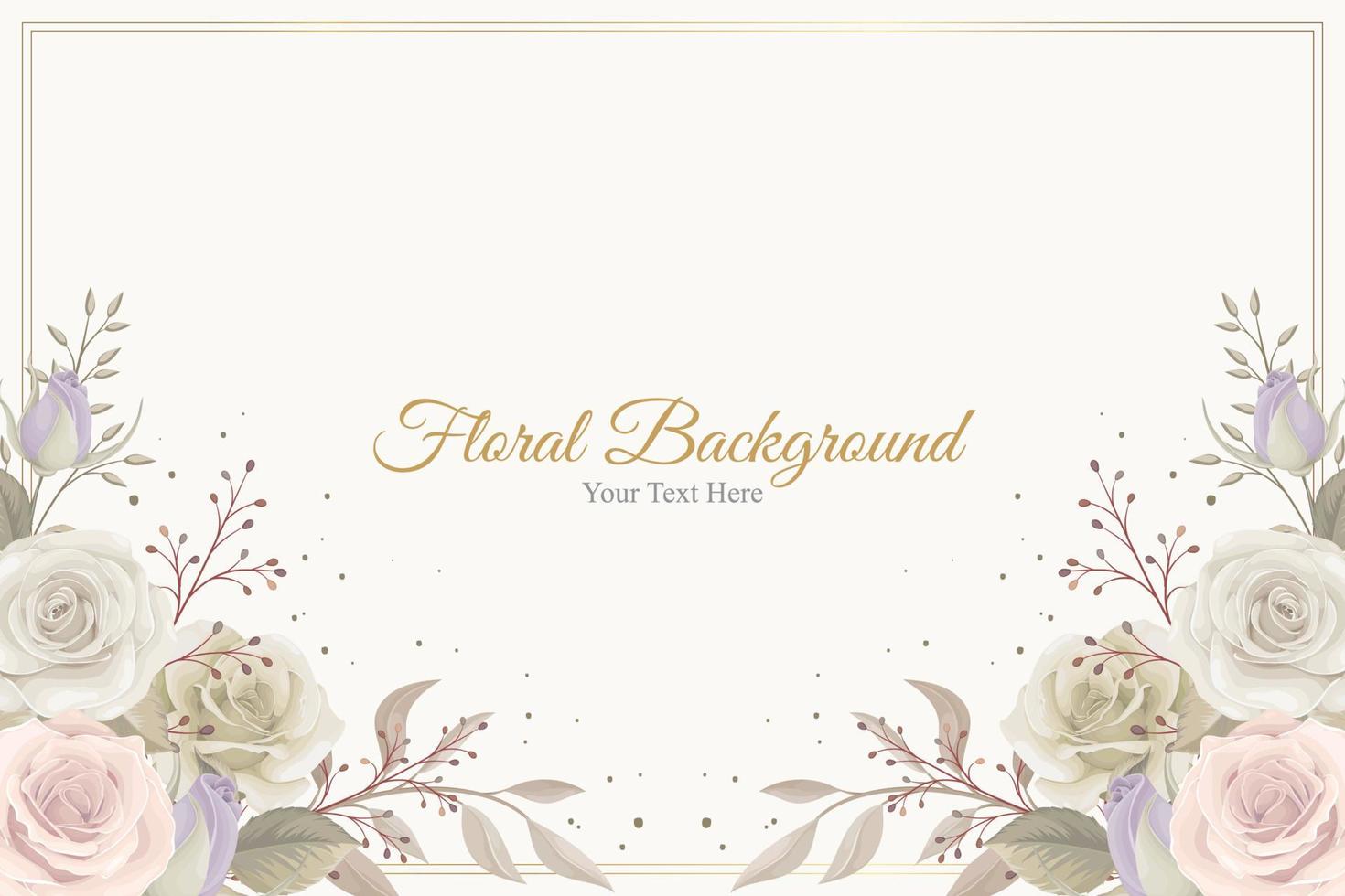 Beautiful floral frame background design vector