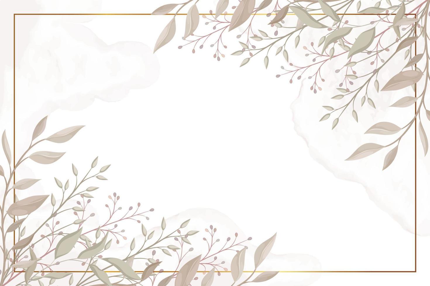 Beautiful floral frame background design vector