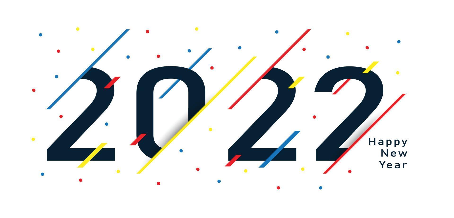 Diseño de fondo de ilustración de año nuevo 2022 vector