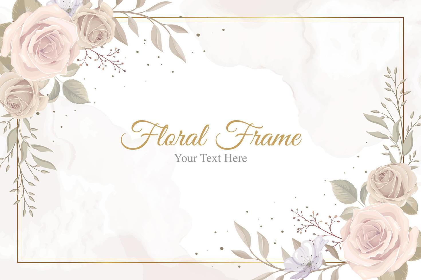 Beautiful floral frame background design 4856536 Vector Art at Vecteezy