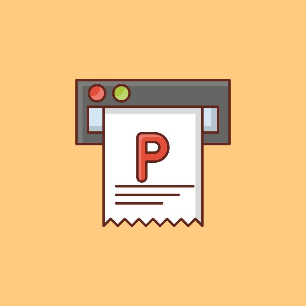 Ilustración de vector de estacionamiento sobre un fondo transparente. símbolos de primera calidad. icono de color plano de línea vectorial para concepto y diseño gráfico.