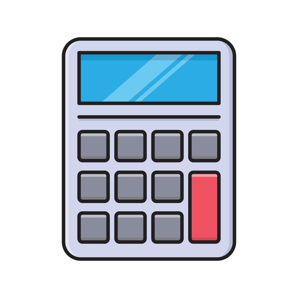 calculator  Vector illustration on a transparent background. Premium quality symbols. Vector Line Flat color  icon for concept and graphic design.