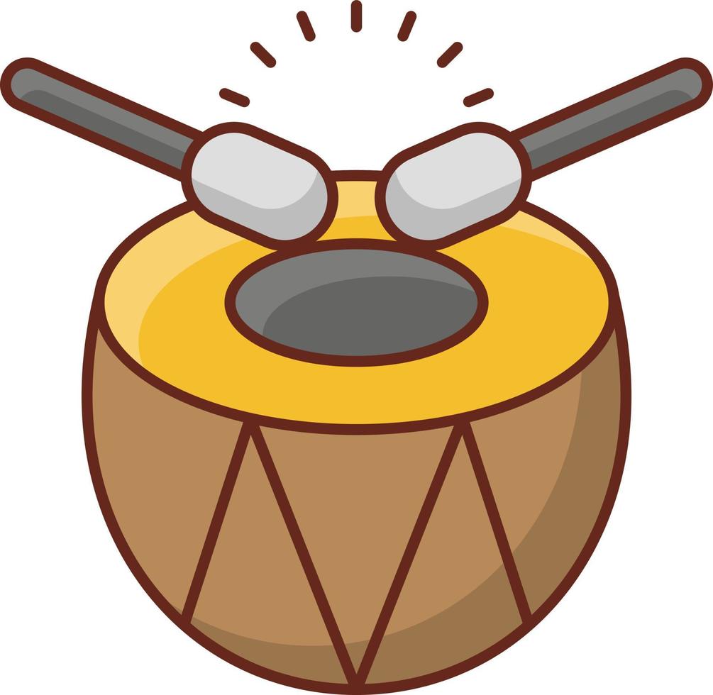 drum Vector illustration on a transparent background. Premium quality symbols. Vector Line Flat color  icon for concept and graphic design.