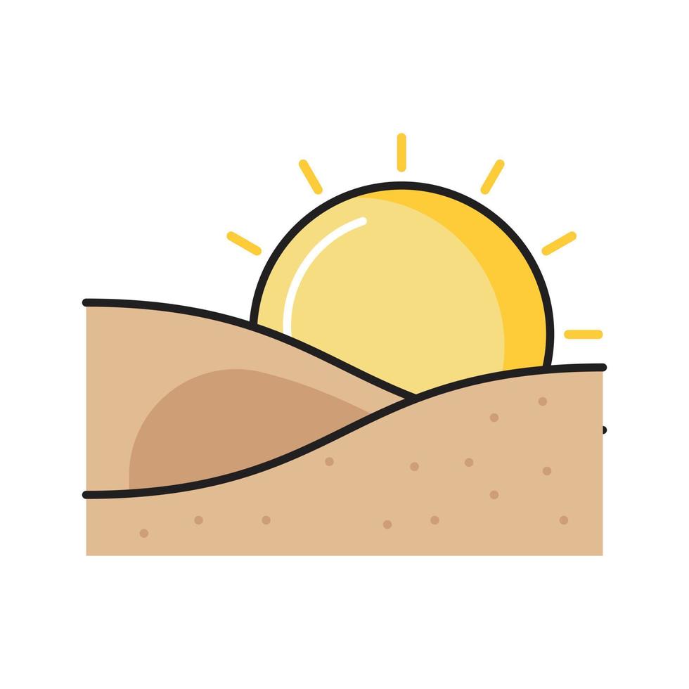 desert  Vector illustration on a transparent background. Premium quality symbols. Vector Line Flat color  icon for concept and graphic design.