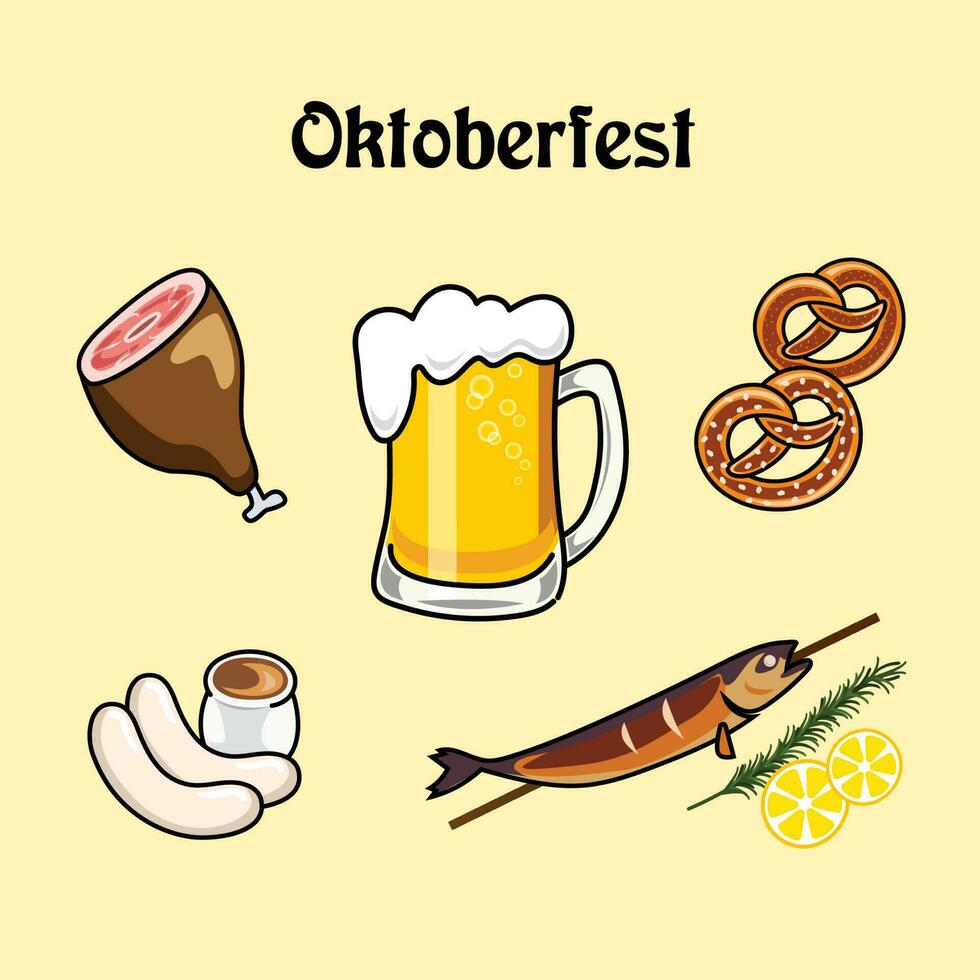 un festival de otoño celebrado en munich, alemania, a finales de septiembre y principios de octubre, con la bebida de cerveza. vector