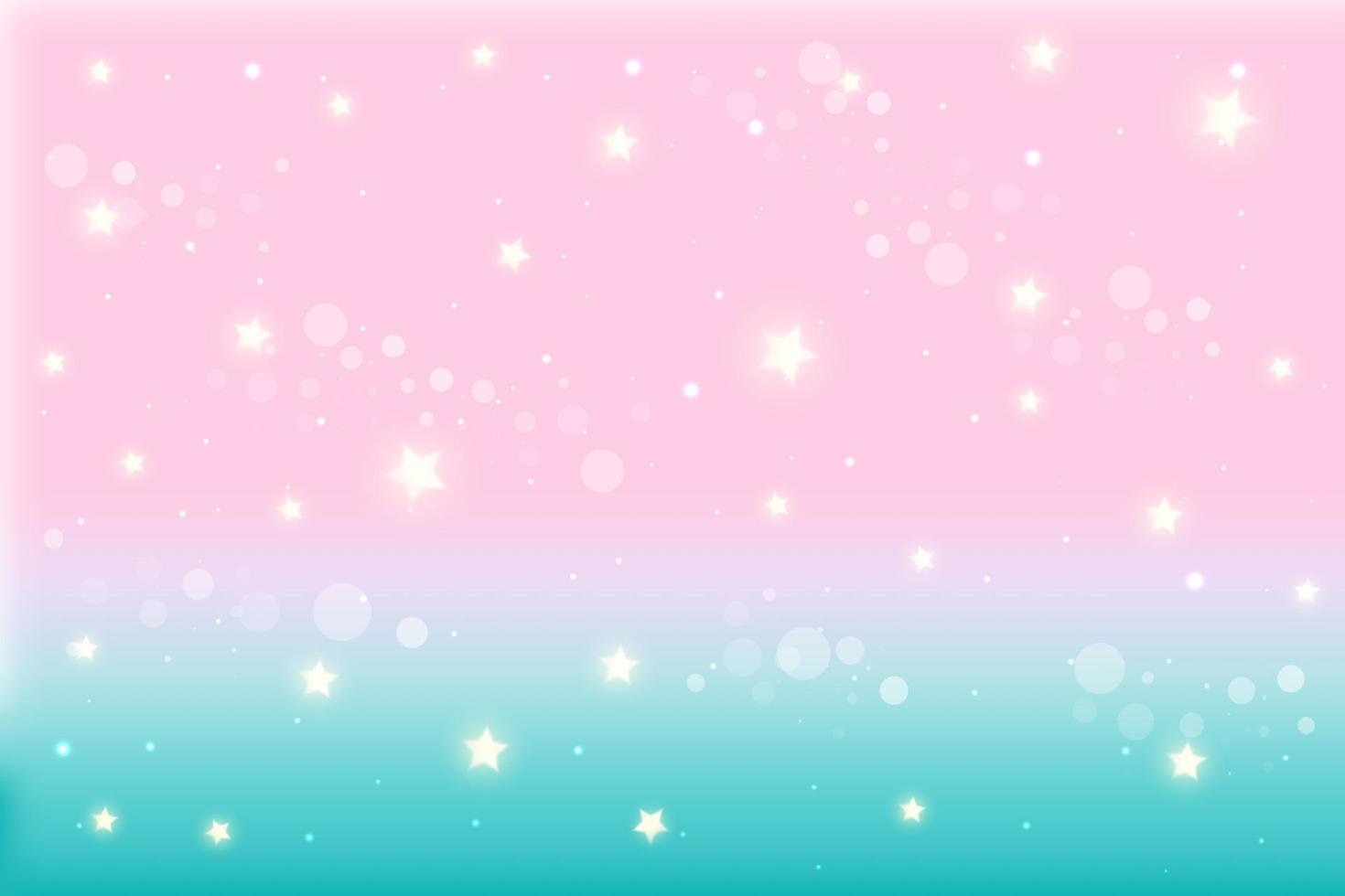 Fantasy background. Pattern in pastel colors. Multicolored sky with stars. Vector