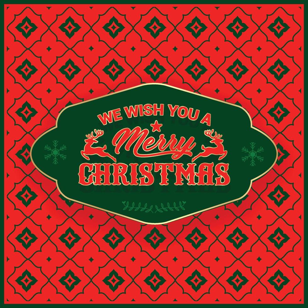 Merry Christmas traditional greetings free vector illustration