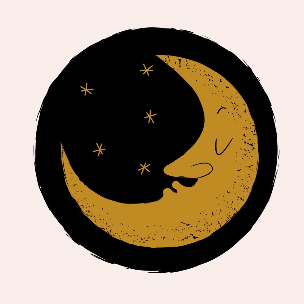 Crescent. Vector illustration.