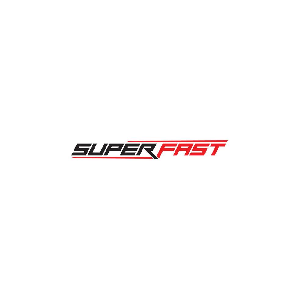 Super Fast logo or wordmark design vector