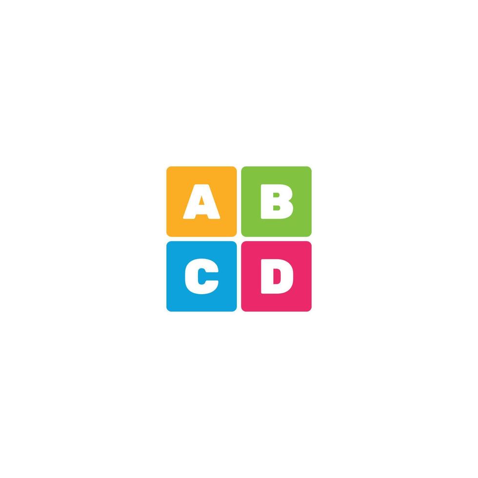 Diseño de logotipo o icono de letra abcd vector