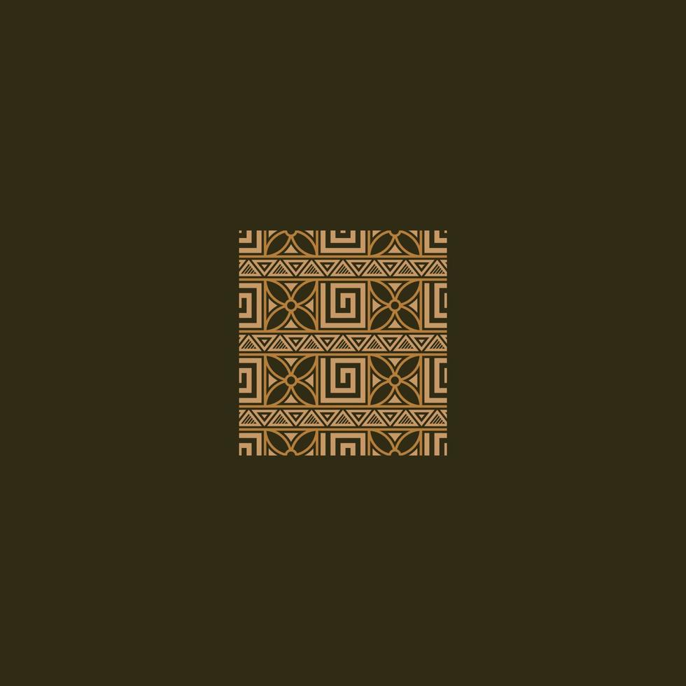 Flower, Maze, and Triangle Pattern Design vector