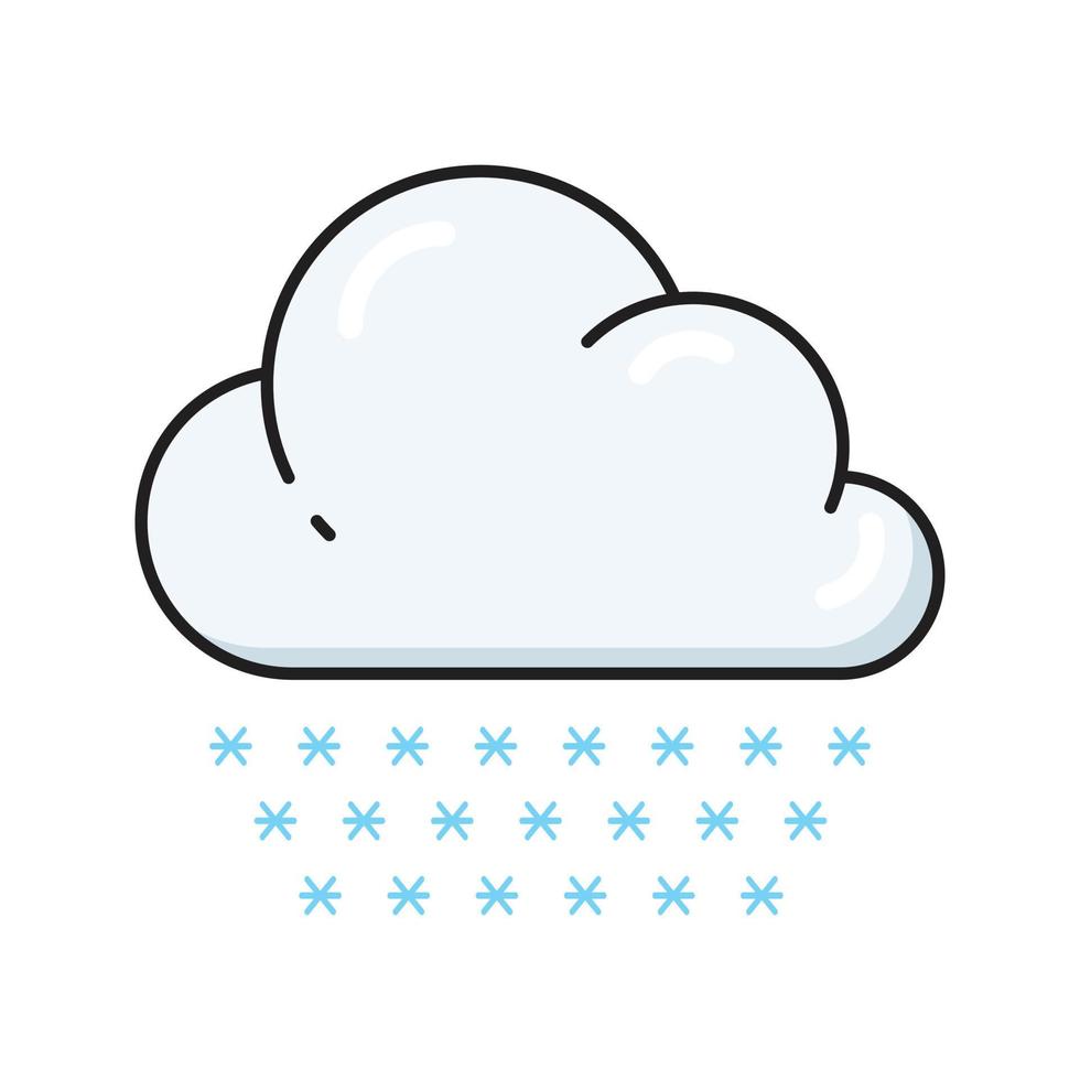 Ilustración de vector de nube sobre un fondo transparente. símbolos de primera calidad. icono de color plano de línea vectorial para concepto y diseño gráfico.