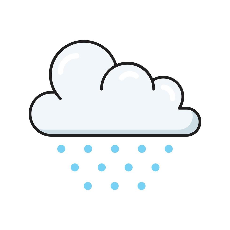 snow cloud Vector illustration on a transparent background. Premium quality symbols. Vector Line Flat color  icon for concept and graphic design.