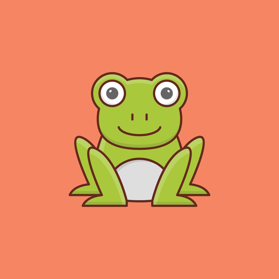 frog vector flat icon