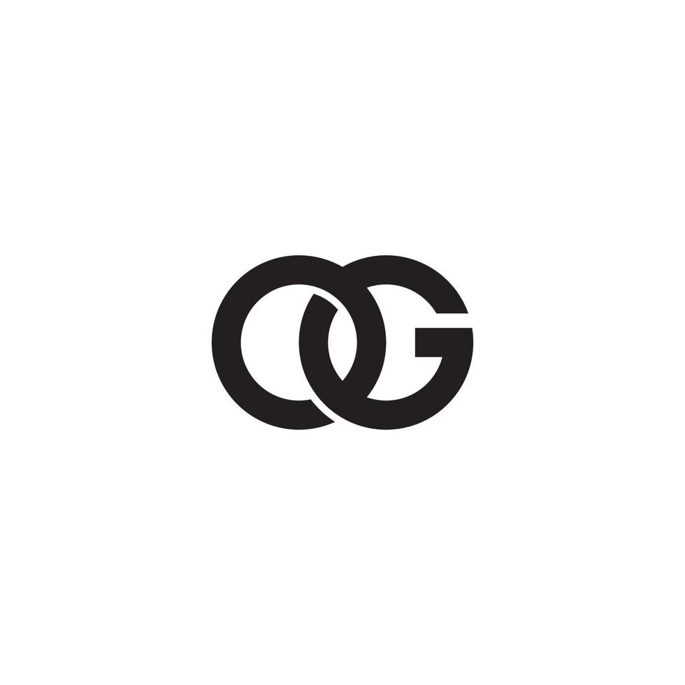 Letter OG logo or icon design vector