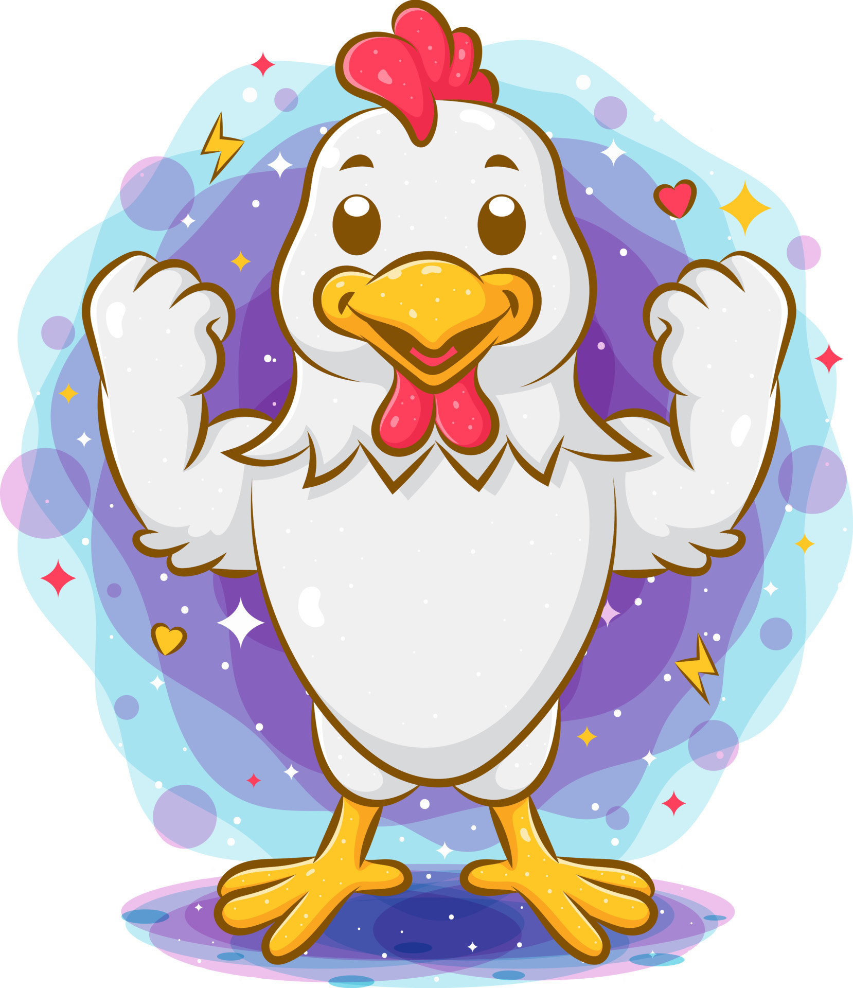 Strong rooster standing and showing good body 4857639 Vector Art at Vecteezy