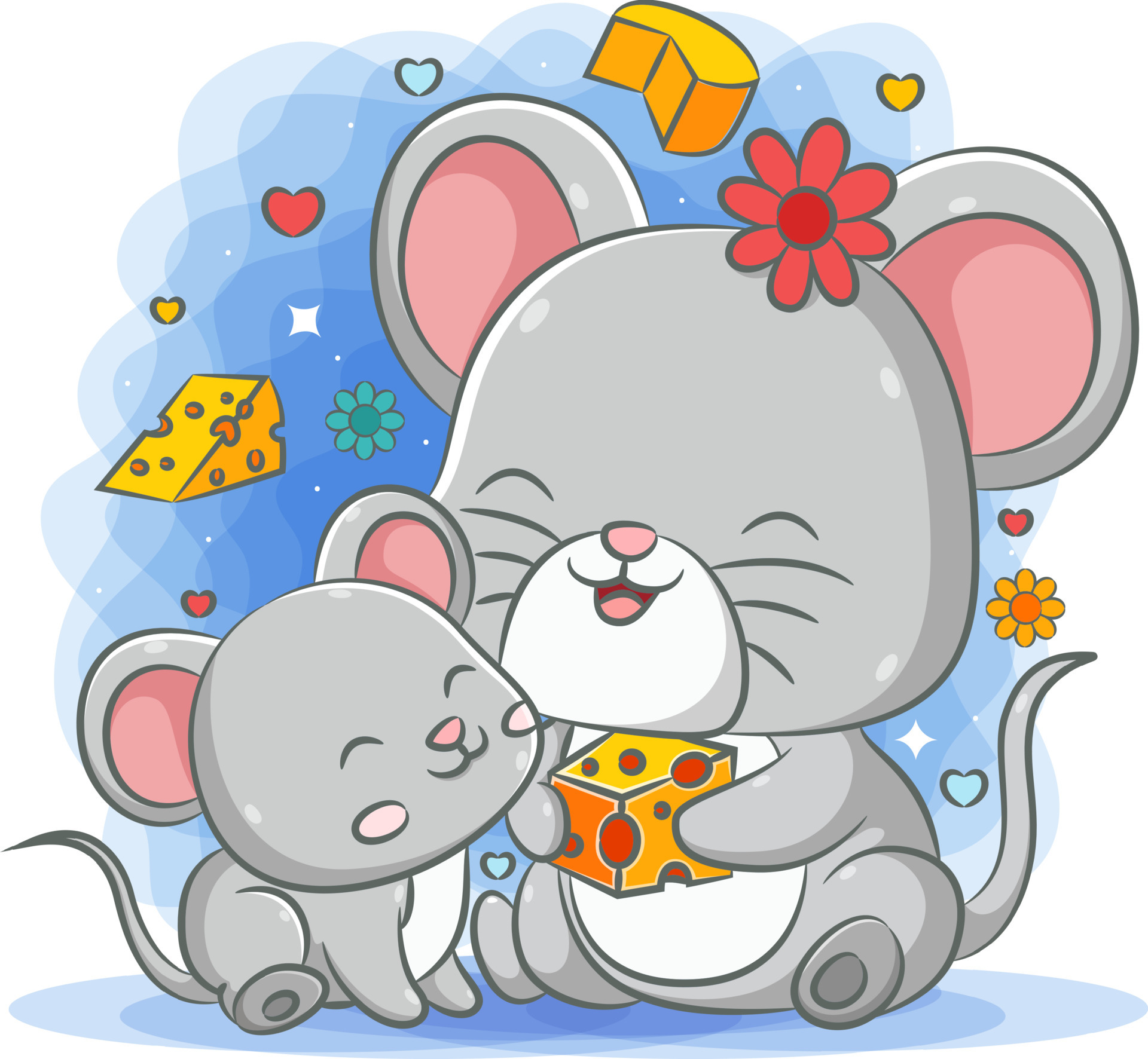 cute baby mouse clipart