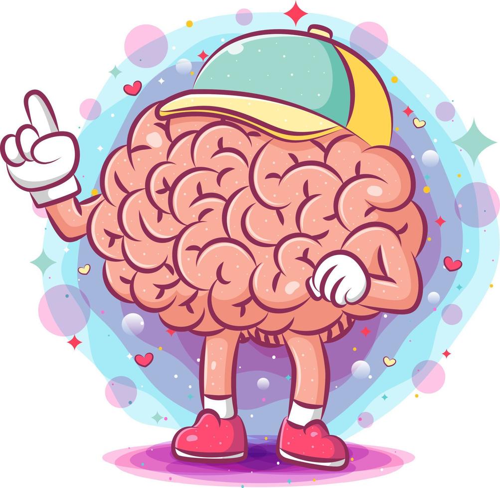 Smart brain illustration uses the cap vector