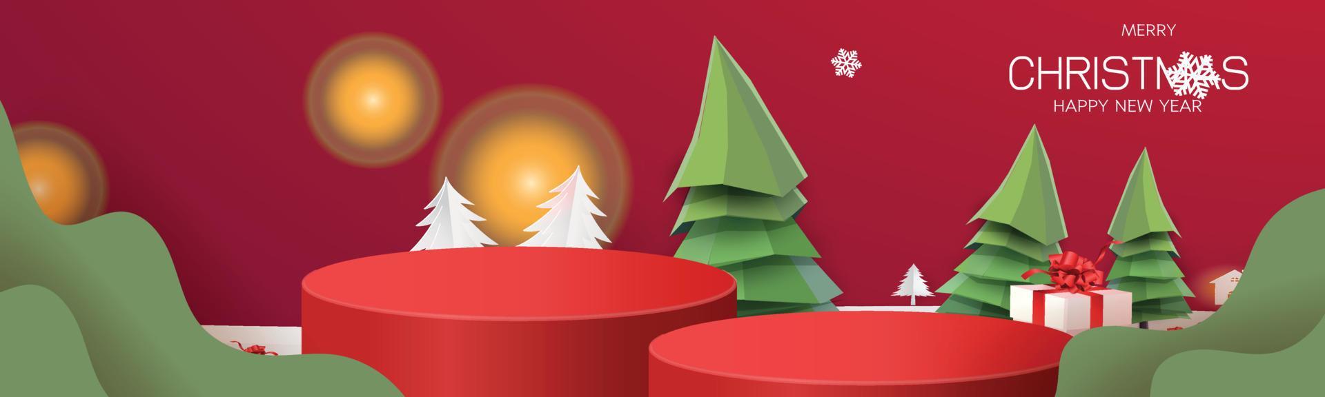 Happy New Year. Abstract minimal design, geometric shopping,gift box