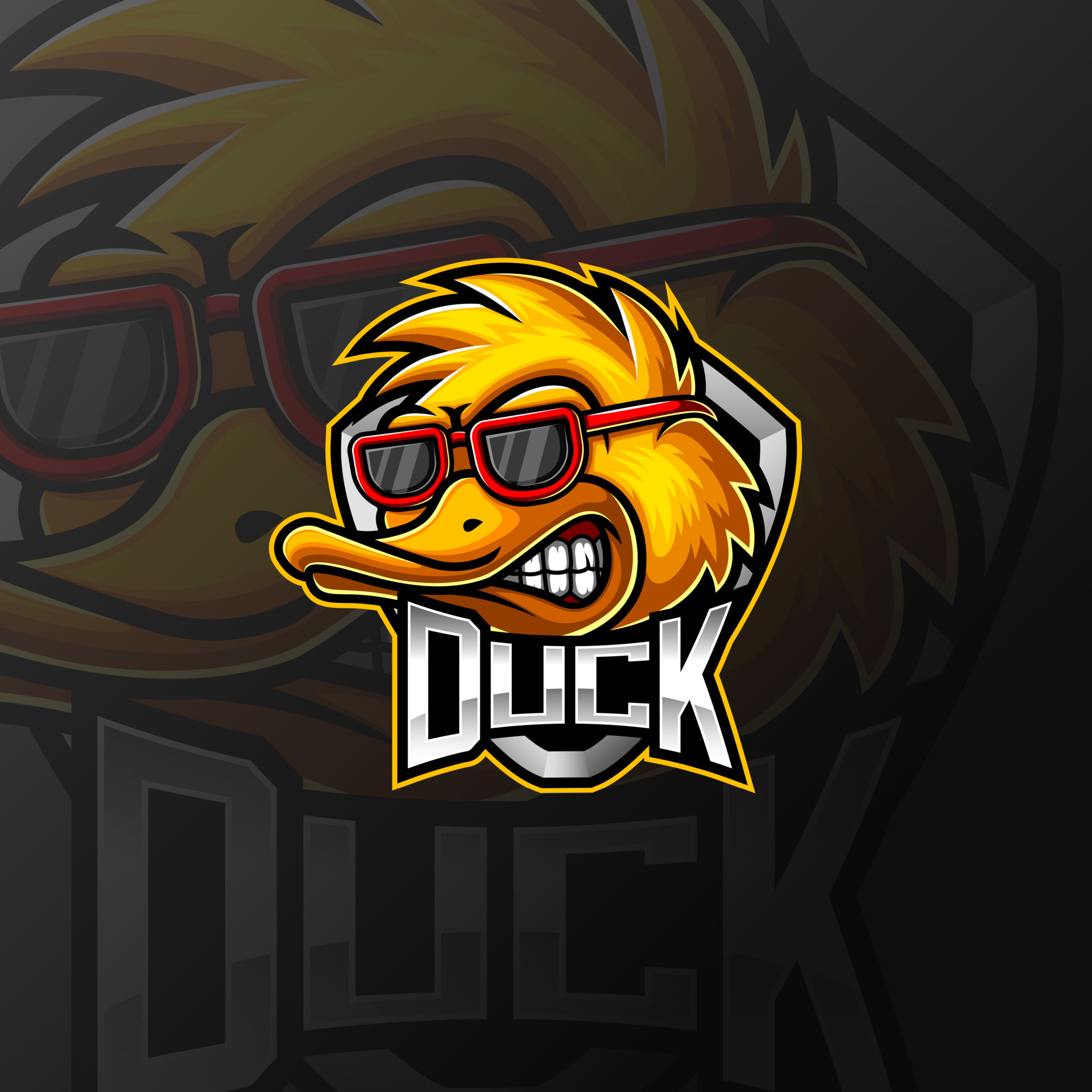 Duck e sport mascot logo design 4858287 Vector Art at Vecteezy