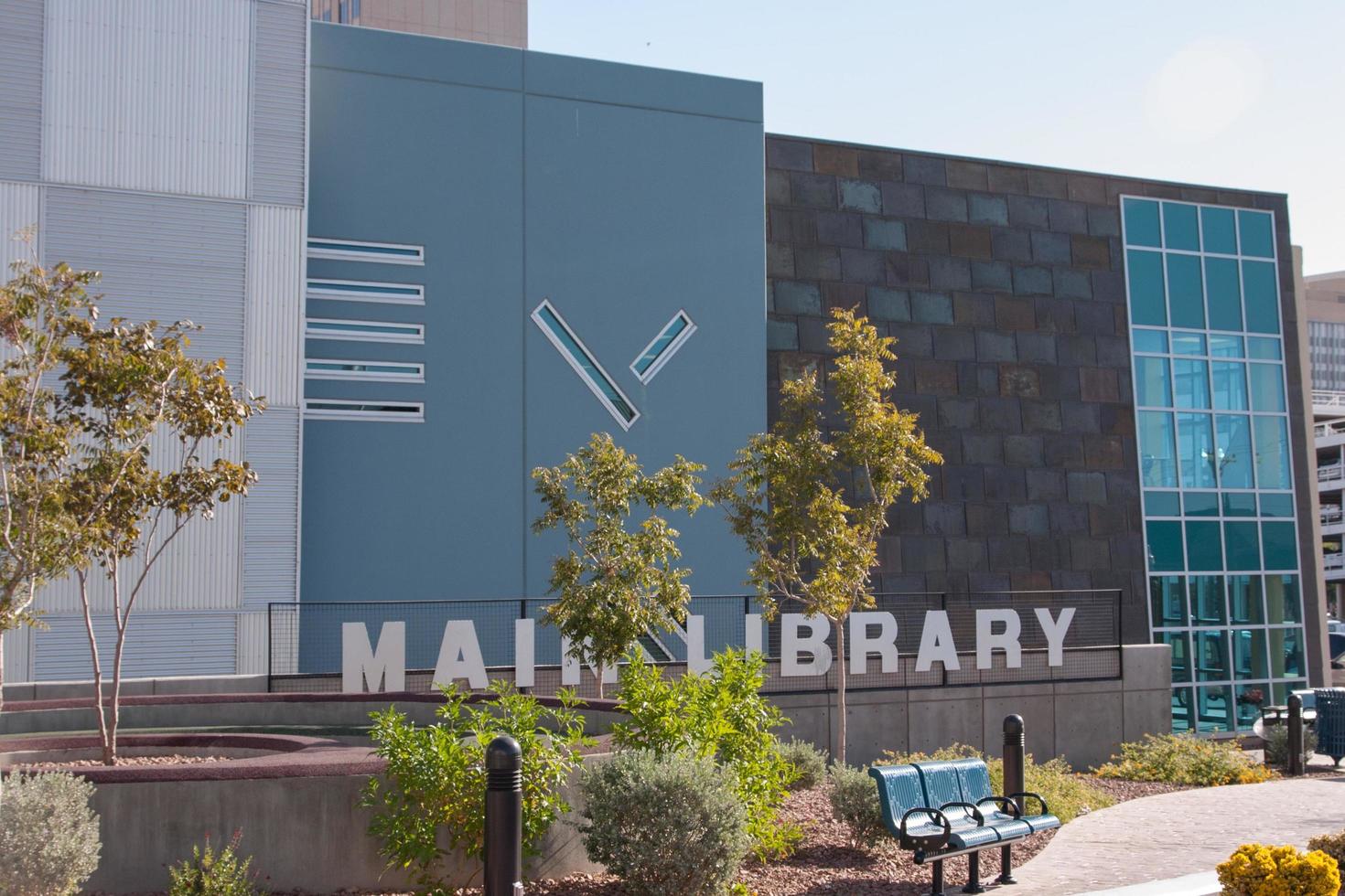 El Paso, Texas, November 1, 2007 Front Entrance to the Main Library Branch in Downtown El Paso. photo