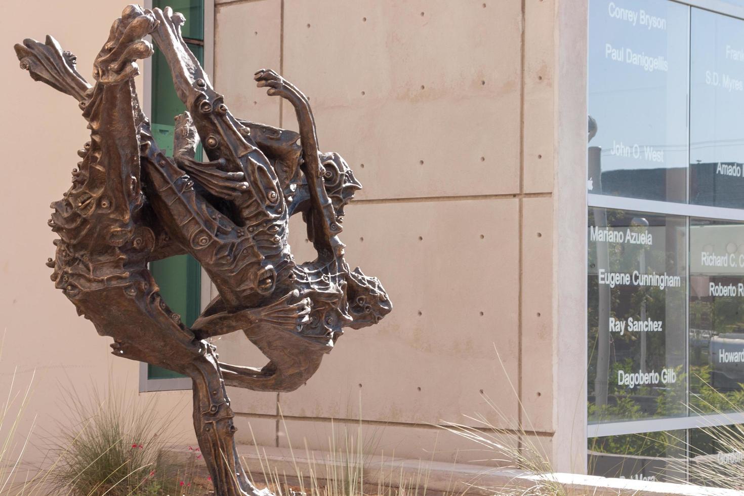 El Paso, Texas, November 1, 2007 Sculpture in Front of the Entrance of the Main Library Branch in Downtown El Paso photo