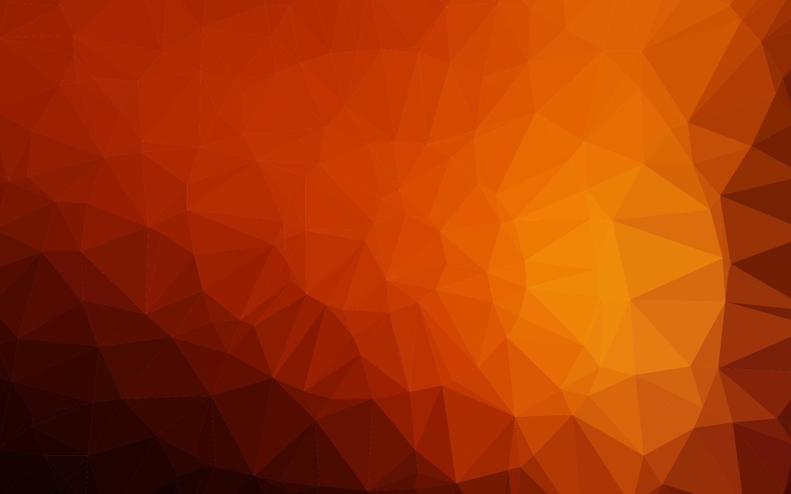 Dark Orange vector polygon abstract background.