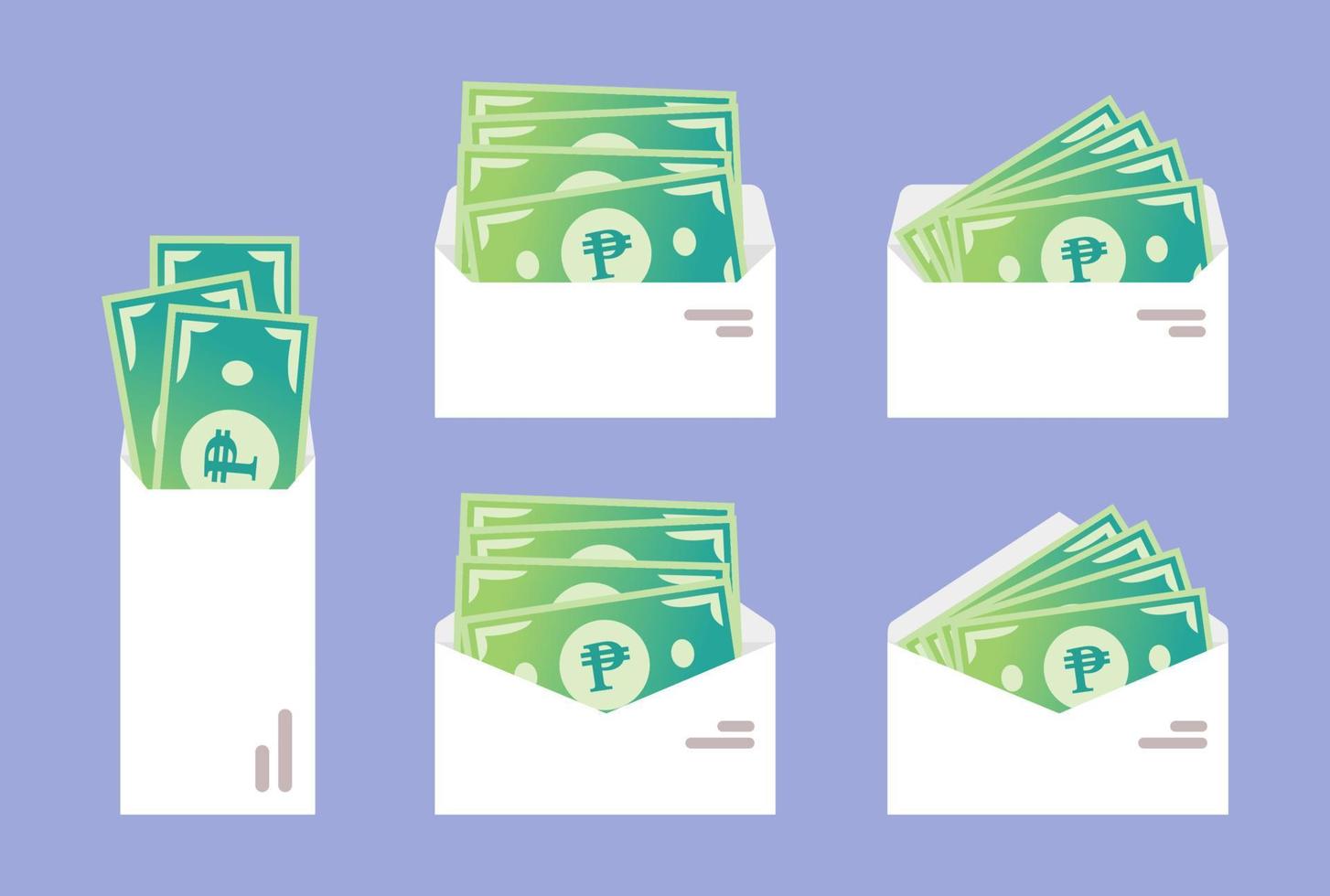 Philippine Peso Money in Envelope vector